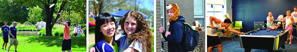 Students around campus.