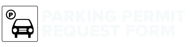 Parking permit request form text image.