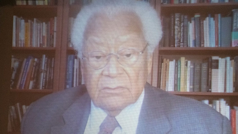 Reverend James Lawson, Jr. joined the event via Zoom