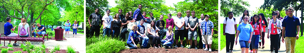 Students on campus.