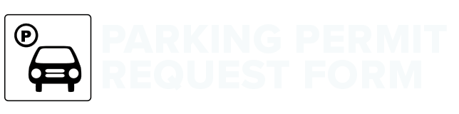 Parking permit request form text image.