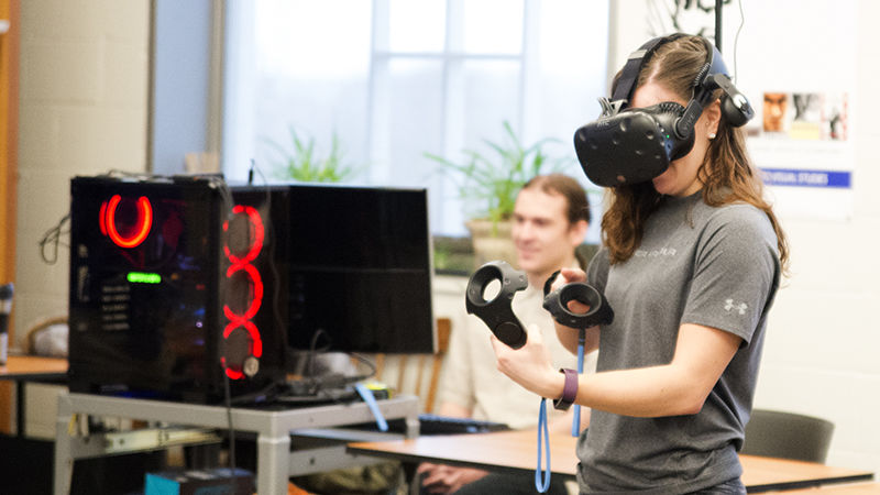 Vive VR System being demonstrated.
