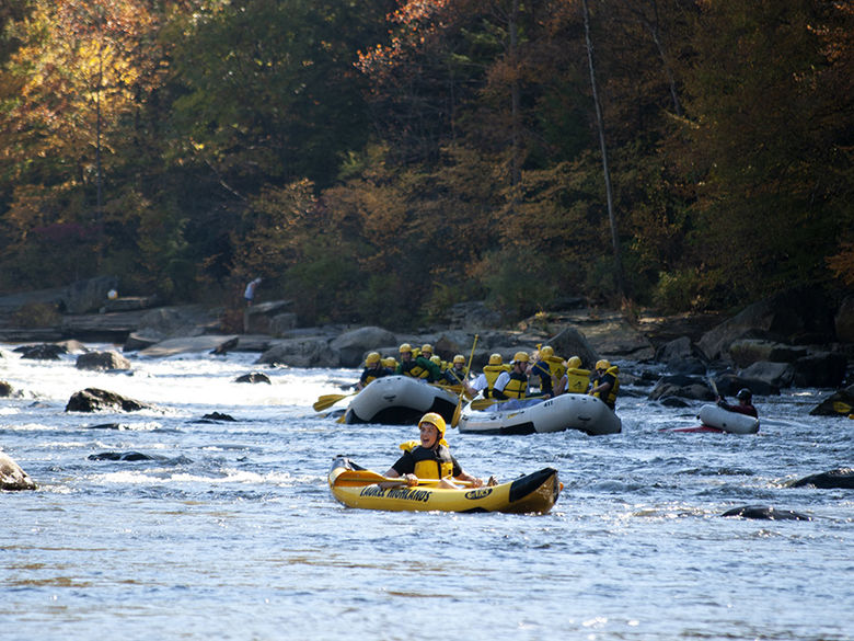 Rafting the river at Ohiopyle.