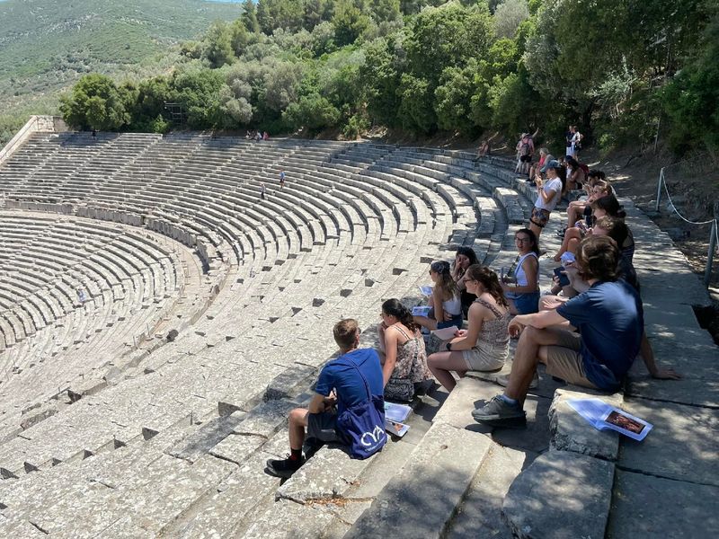 The group visited Epidaurus (5th BCE), one of the best preserved amphitheaters from antiquity in the world.