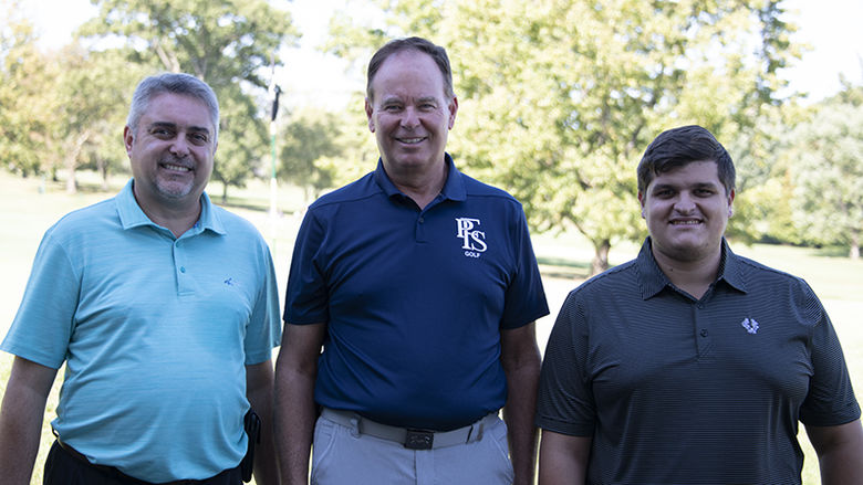 Rico Coville, general manager of Uniontown Country Club; Dave Gumbert, head coach of Penn State Fayette Golf; Paul Gabriel, director of marketing at Uniontown Country Club.