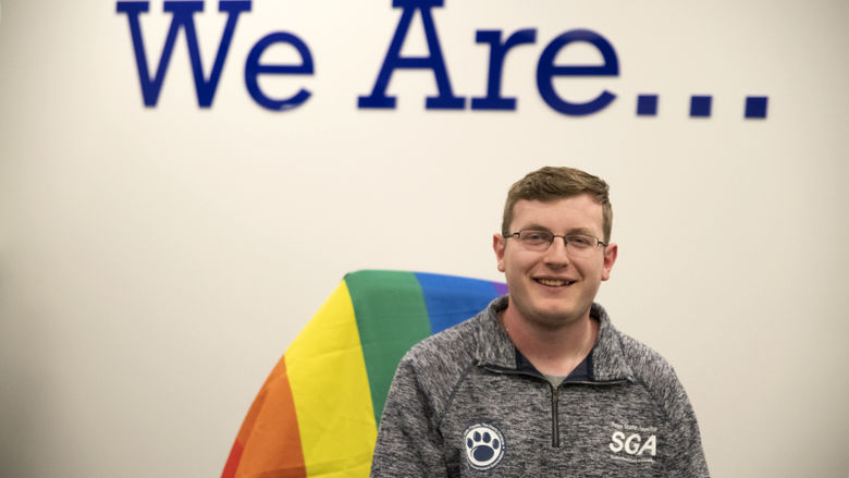 Brandon Demchak, president and founding member of Pride Alliance Working for Students (PAWS).