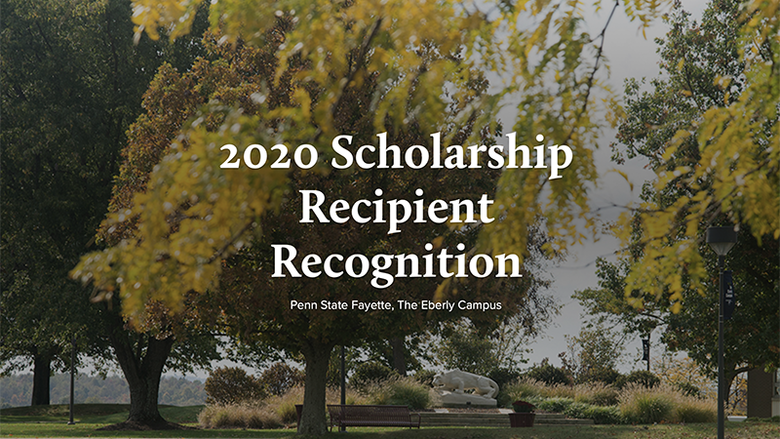2020 Scholarship Recipient Recognition photo.