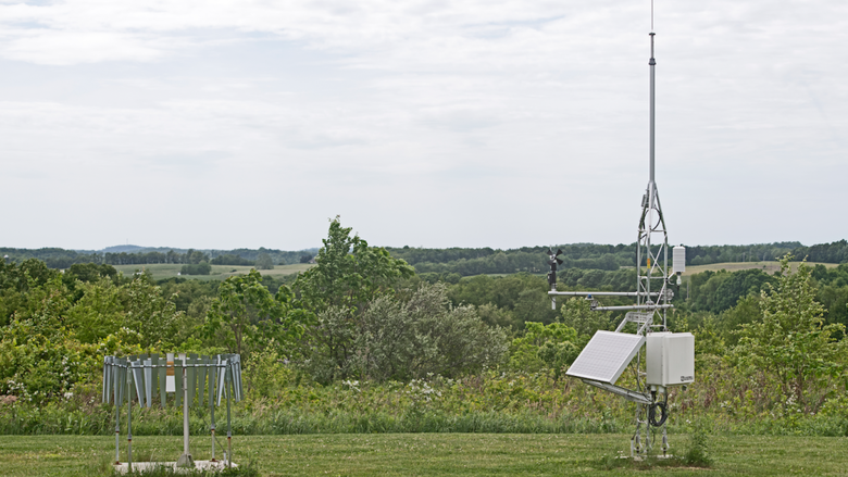 Penn State Fayette installs Pennsylvania Environmental Monitoring Network weather station