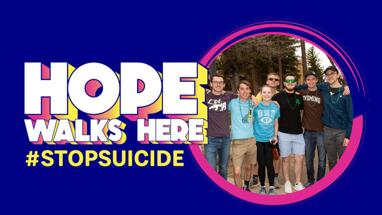 Image Text: HOPE WALKS HERE #stopsuicide
