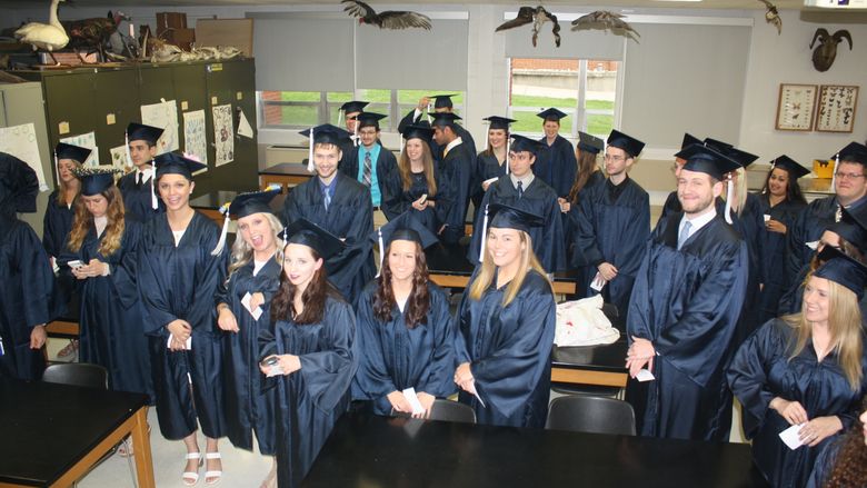 DuBois Graduates prepare to line up/