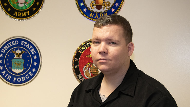 Jay Willard, veteran of U.S. Marine Corps and junior in the EMET program at Penn State Fayette