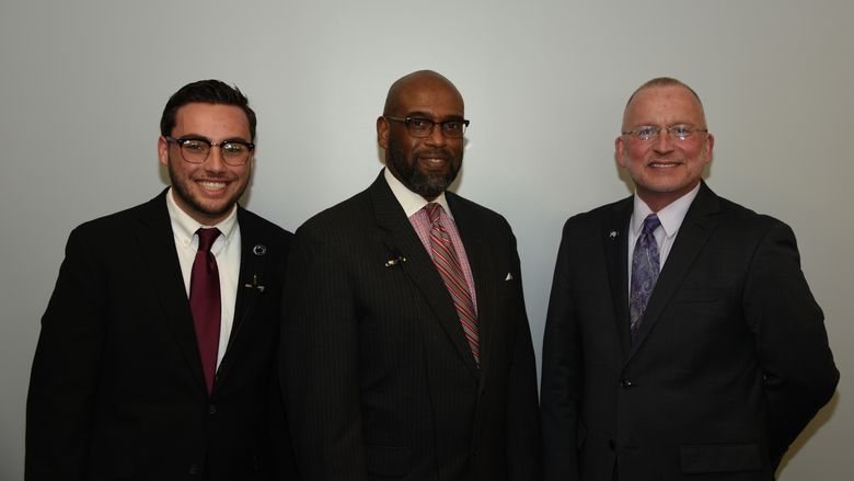 From left to right: David D’Antonio, Dr. Quintin B. Bullock, and Dr. Charles Patrick