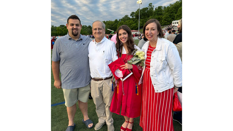 Edgar family at Leah's high school graduation.
