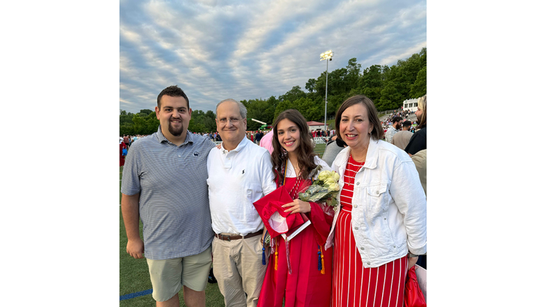 Edgar family at Leah's high school graduation.