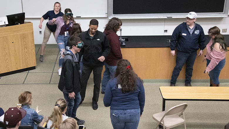 Students in a Criminal Justice Lab