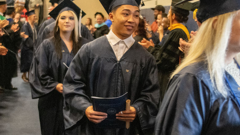 Marvin Sidon, graduating with his degree from Penn State Fayette