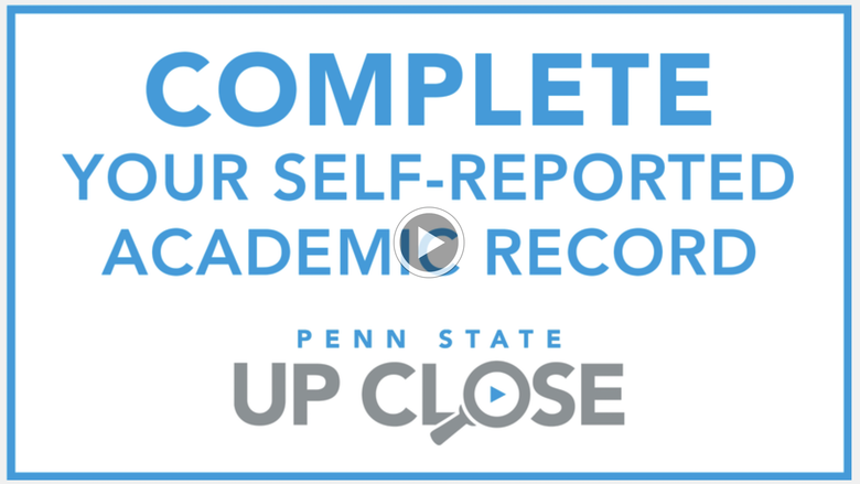 Complete your Self-Reported Academic Record image. 