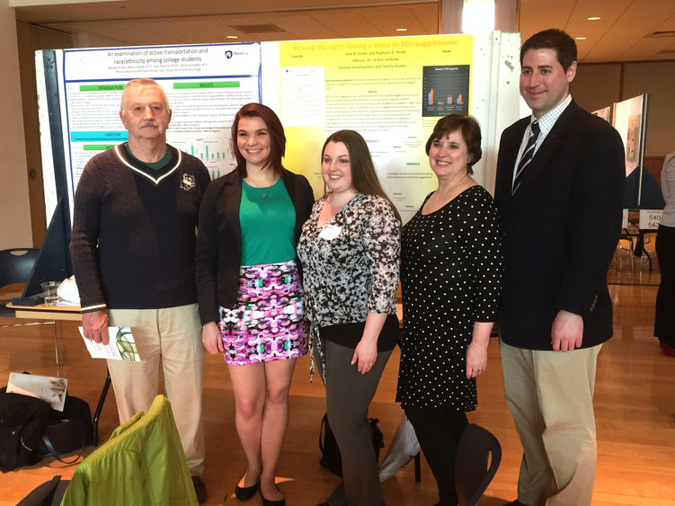 Pictured from left are: John Patishnock Sr., students Kira Doaks and Kaytlyne Povlik, Kimlyn Patishnock, and John Patishnock Jr.