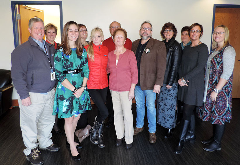 From left: David Rider, Erica Usher, Jana Kyle, Alisa King, Attorney Mariah Balling-Peck, Joseph Segilia,  Janet Ritenour, Carmen Capozzi, Kristen Ranker, Jill Oblak, Liz Crutchman, and Brittany Locke.