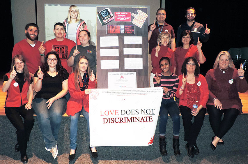 From left: Jenn Soisson, Haley Brothers, Samantha Thompson, London Taylor, Judi Hough, and Amanda Wolfe. Middle row: Kyle Slavic, Colton Layhue, Sarah Earnesty, Jennifer Anto, and Janet Kowalczyk. Top row: Rachel Mitchell, Justin Tater, and John Marcolini.