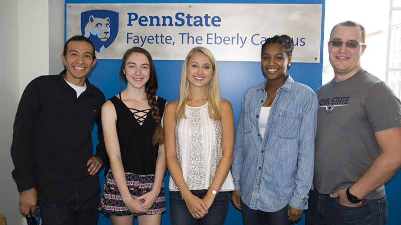 Dr. Julio Palma and his undergraduate research team, Janai Showman, Kaylee Ermine, Jaira Wells, and Ryan Godbey. Not pictured: Anastazia Polakovsky.