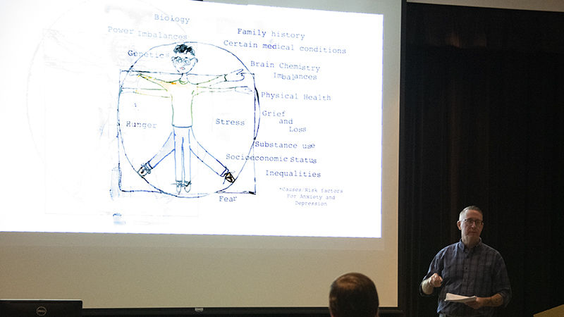 William J. Doan, Ph.D., the 2019-20 Penn State Laureate, presented “The Anxiety Project: An Artist’s Look at Mental Health and Wellness”