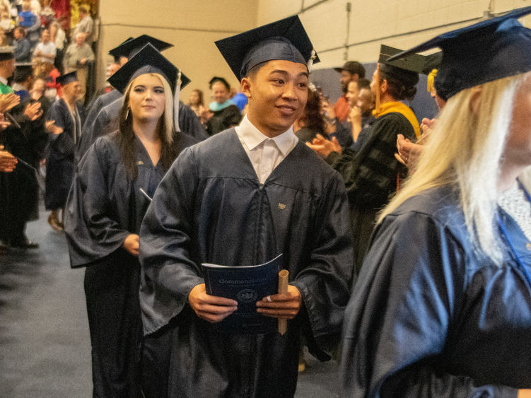 Marvin Sidon, graduating with his degree from Penn State Fayette