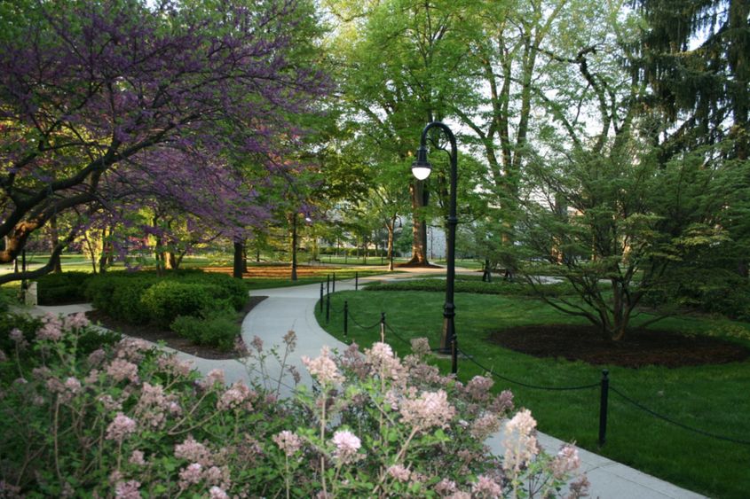 Sidewalks outside of Old Main