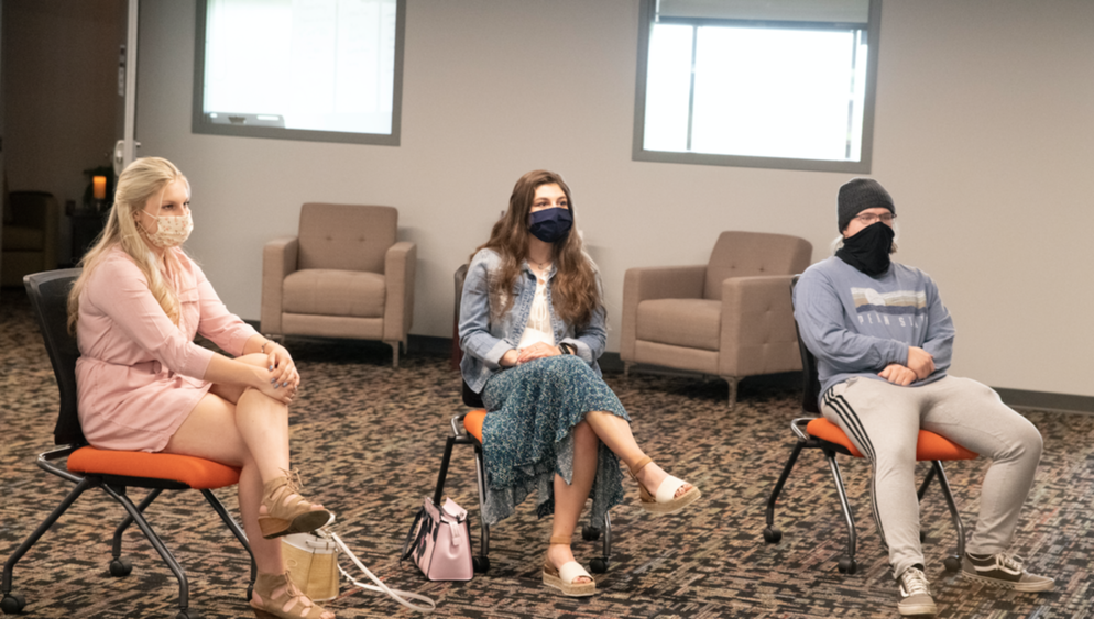 Alaina Shaffer, Jessica Victor and Quentin Hales at the Fayette LaunchBox powered by Penn State summer mentorship kickoff.