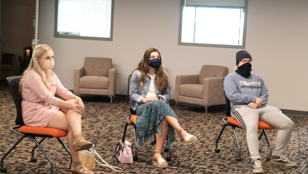 Alaina Shaffer, Jessica Victor and Quentin Hales at the Fayette LaunchBox powered by Penn State summer mentorship kickoff. 