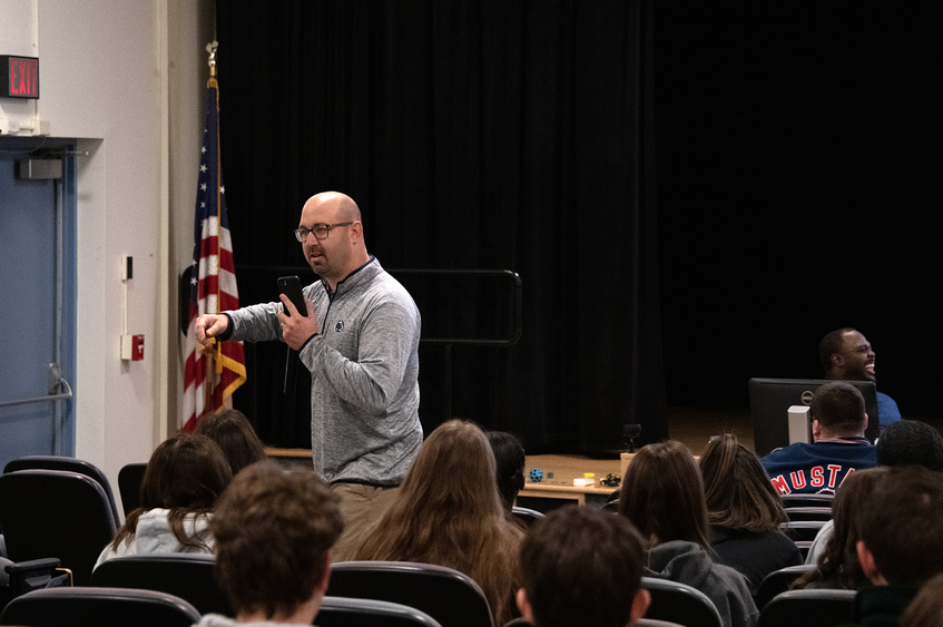 Justin Aglio presents a workshop at Fayette LaunchBox Shark Tank