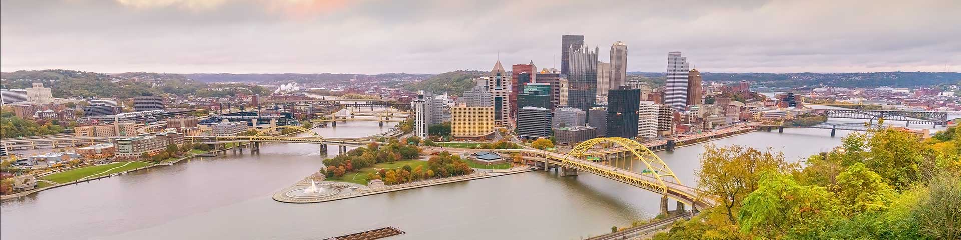Pittsburgh, PA skyline. 